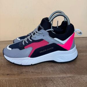 Crime London sneakers women’s designer shoes size 38 pink grey black